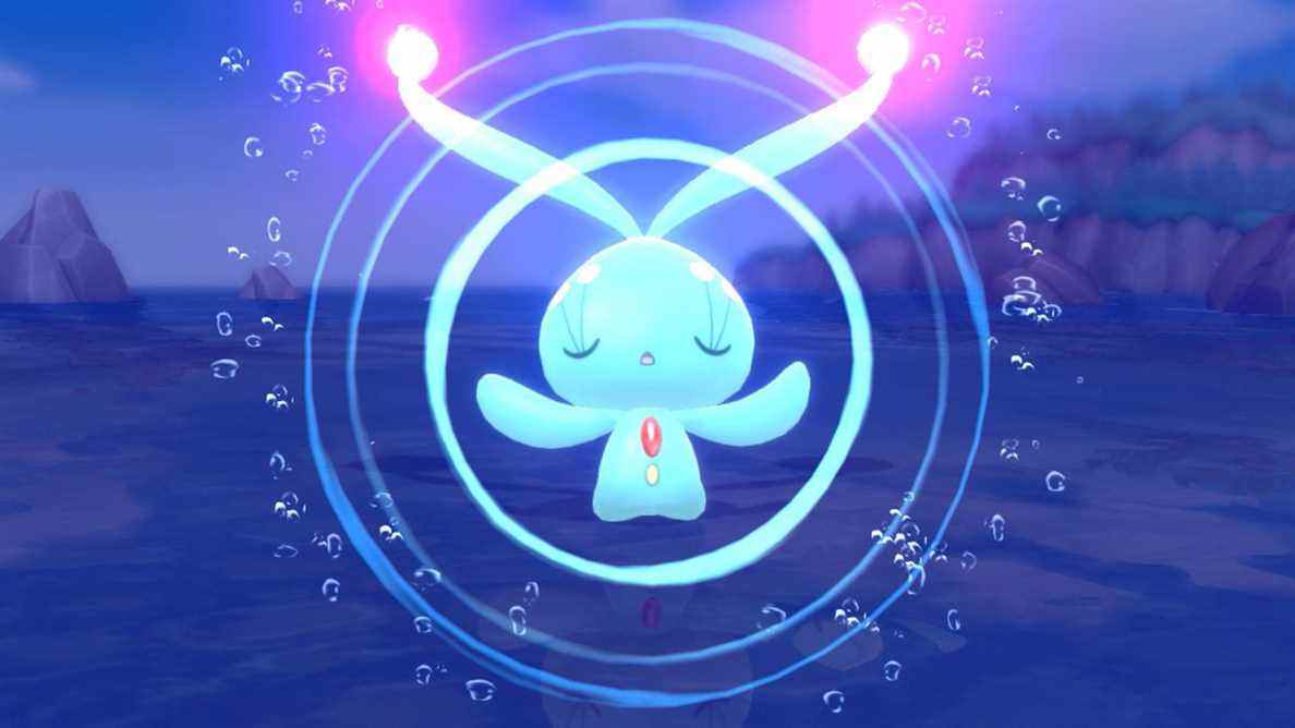 Un Pokémon médite et se prépare pour un mouvement dans Brilliant Diamond et Shining Pearl