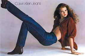 Brooke Shields dans une publicité de 1980 pour Calvin Klein.