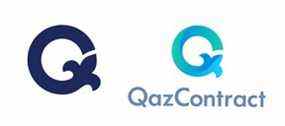 Le nouveau logo du Parti québécois (à gauche) n'est pas seulement déroutant, mais il aurait été plagié à partir du logo d'une société de conseil kazakhe (à droite).  Dans une analyse, le graphiste québécois Jean-François Proulx a qualifié le design d'« identique » à celui de QazContract du Kazakhstan.