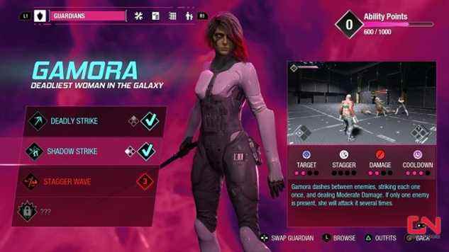 Les Gardiens de la Galaxie de Marvel Gamora