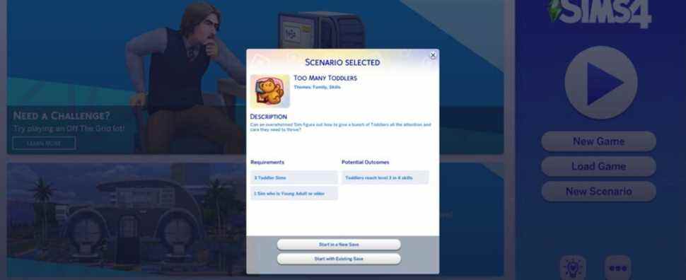 Les Sims 4: Comment terminer le scénario Trop de tout-petits