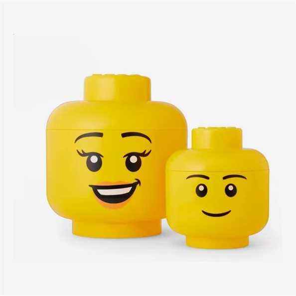 LEGO Collection x Target Ensemble de deux têtes de rangement pour figurines LEGO Jaune