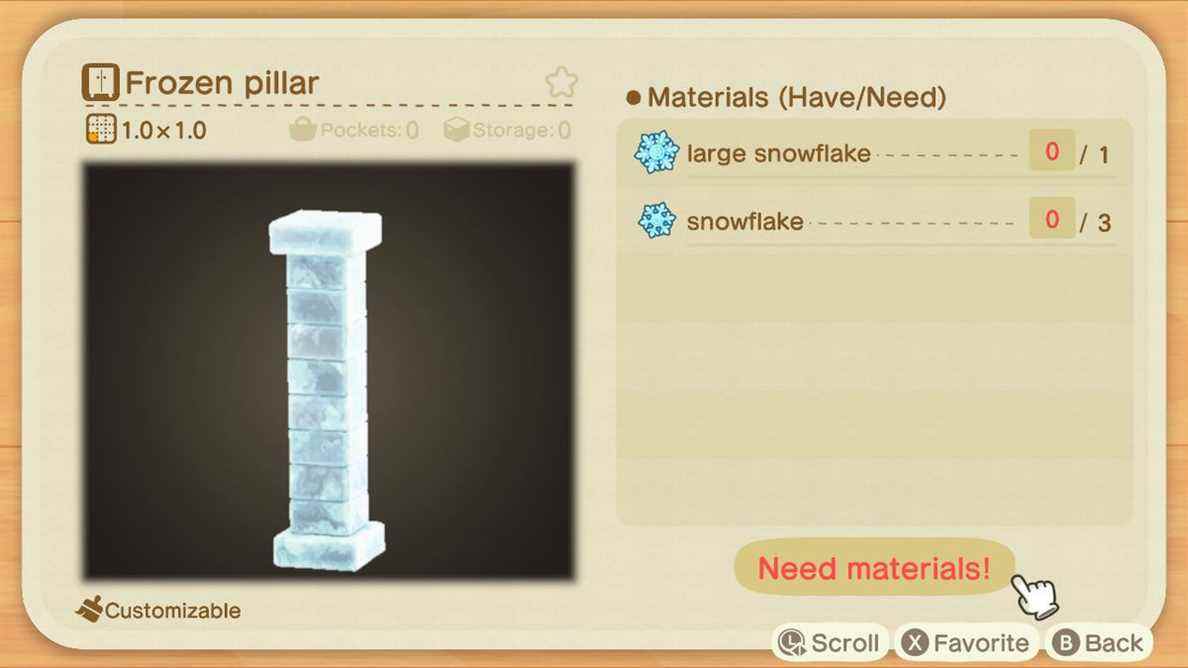 Une recette Animal Crossing pour un pilier congelé