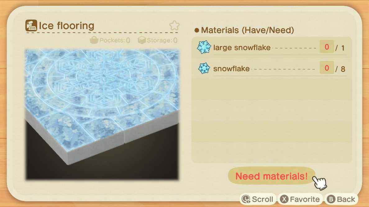 Une recette Animal Crossing pour un sol glacé