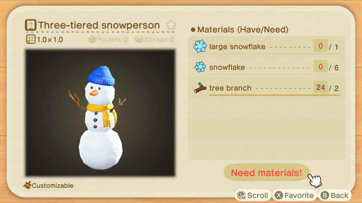 Une recette Animal Crossing pour un bonhomme de neige à trois niveaux