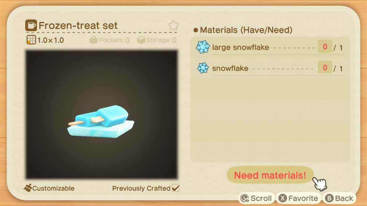 Une recette Animal Crossing pour un ensemble de friandises glacées