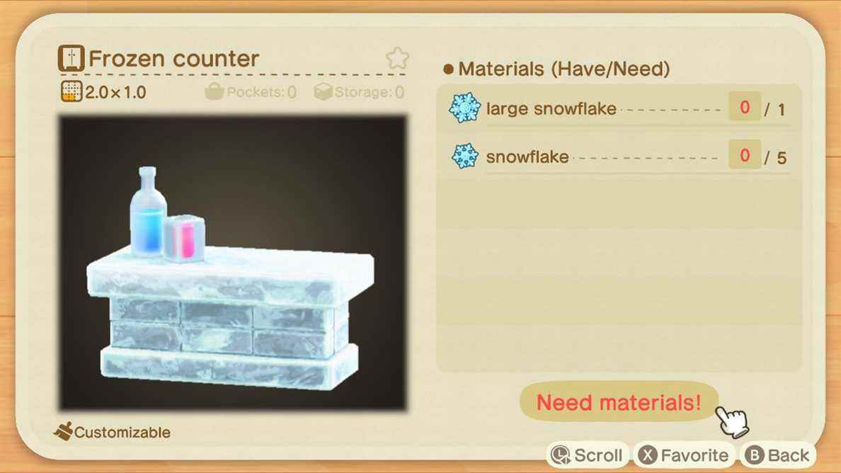 Une recette Animal Crossing pour un comptoir congelé