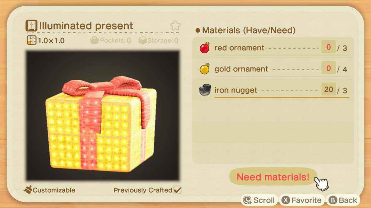 Une recette Animal Crossing pour un cadeau illuminé