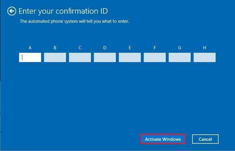 Activation de Windows 10 avec transfert de clé de produit