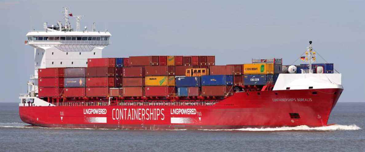 Le navire feeder Containerships Borealis passera par Cuxhaven le 16 juin 2021 en route vers le canal de Kiel.