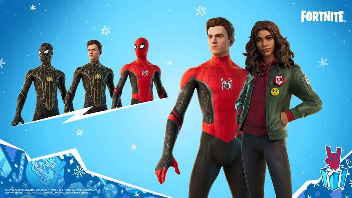 Spider-Man: Skins No Way Home pour Spider-Man et MJ dans Fortnite