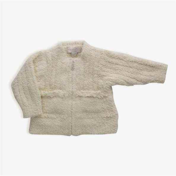 Cardigan en tricot côtelé à franges CozyChic pour enfants Barefoot Dreams