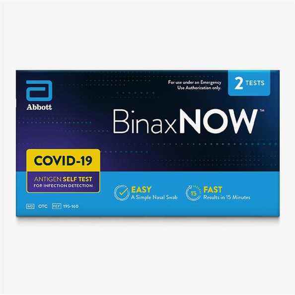 Kit d'autotest d'antigène à domicile BinaxNOW COVID-19