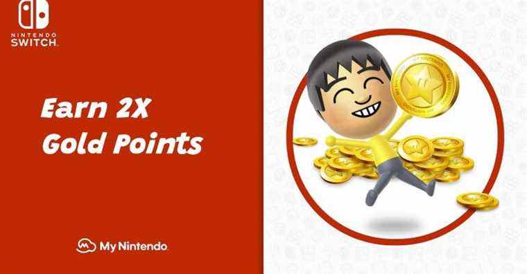 Promotion My Nintendo pour doubler les points d'or sur certains jeux Switch
