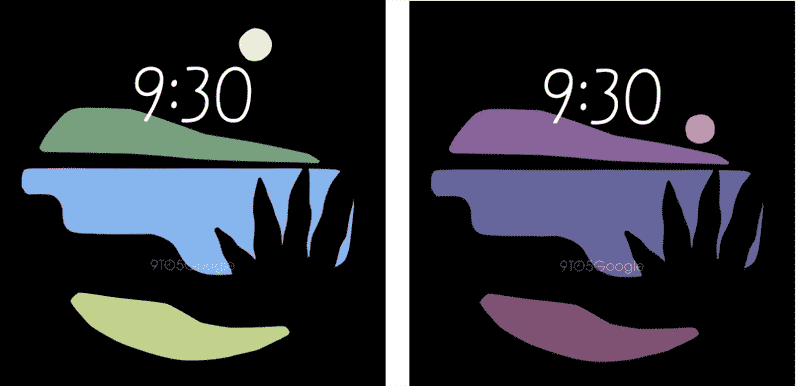 Visages possibles de la montre Pixel