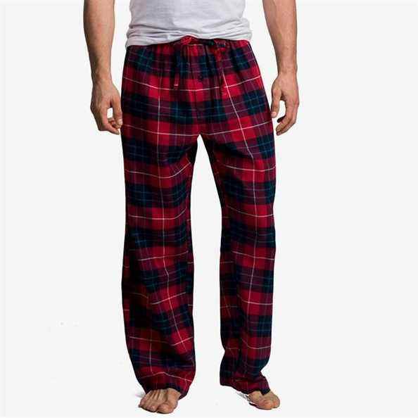 CYZ Pantalon de pyjama à carreaux en flanelle ultra douce 100 % coton pour hommes