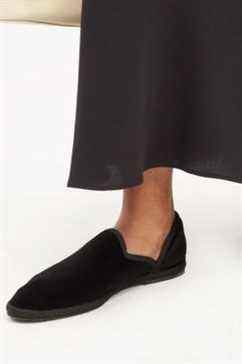 Chaussures plates en velours Friulane de The Row