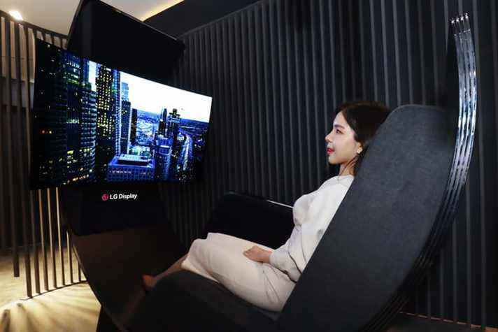 Le concept Media Chair de LG Display au CES 2022.