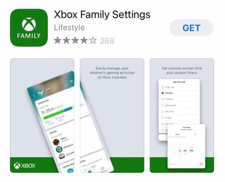 Paramètres de la famille Xbox Apple App Store