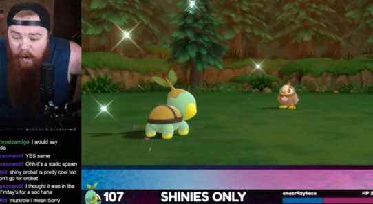 Le streamer MitchOG obtient une double rencontre de démarrage Pokemon Shiny après seulement 107 réinitialisations