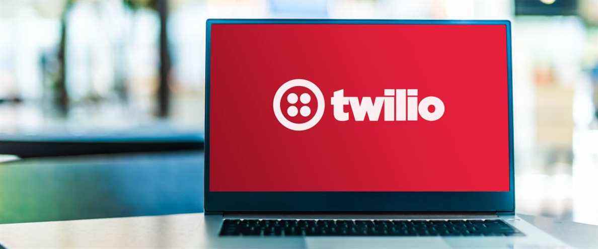 Logo Twilio sur ordinateur portable
