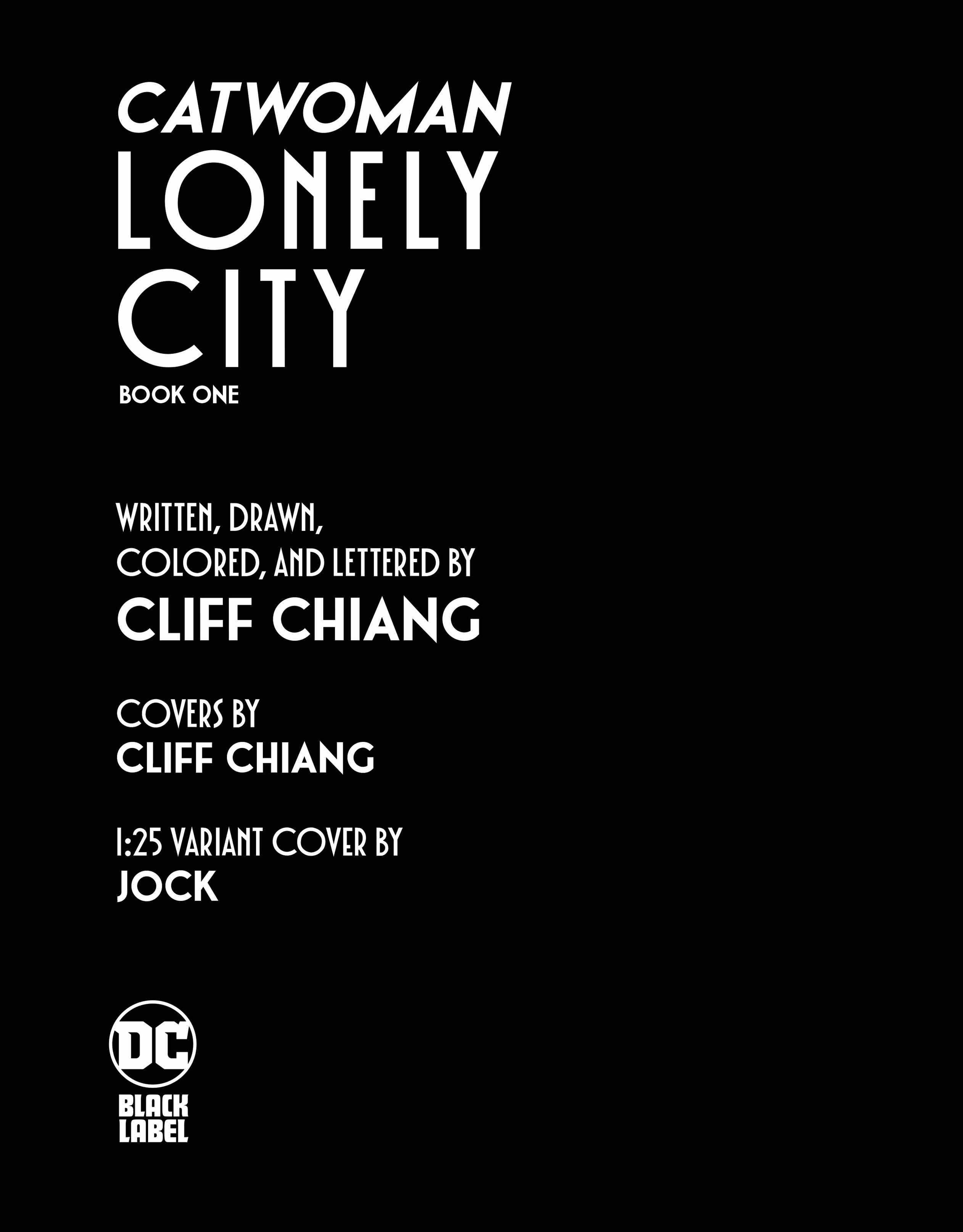Catwoman : Lonely City #1