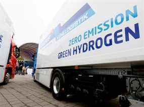 Un nouveau camion à pile à combustible à hydrogène fabriqué par Hyundai en Suisse.