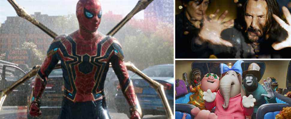 Box Office : "Spider-Man: No Way Home" vise 100 millions de dollars lors du deuxième week-end alors que "Sing 2" et "Matrix 4" se battent pour le numéro 2 des plus populaires.