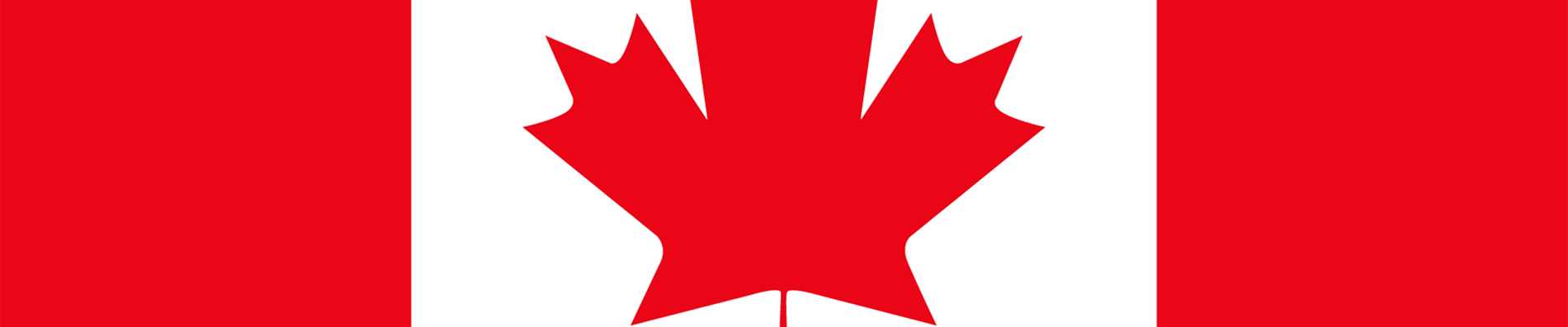 Le tiers supérieur du drapeau canadien