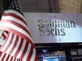Le stand de Goldman Sachs sur le parquet de la Bourse de New York le 16 juillet 2013.