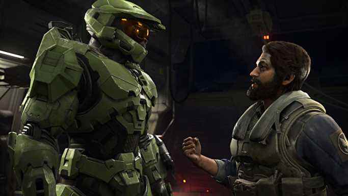 Master Chief et son compagnon dans une capture d'écran de Halo Infinite.