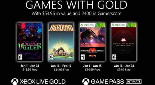 Les jeux gratuits Xbox avec de l'or pour janvier 2022 expliqués