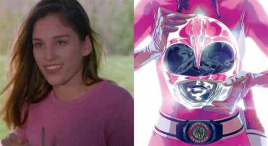 Pink Ranger original écrivant une bande dessinée Power Rangers
