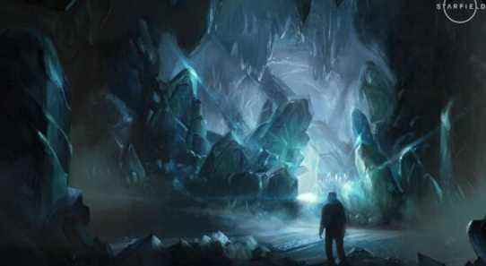 Le dernier art conceptuel de Starfield montre ses grottes de cristal