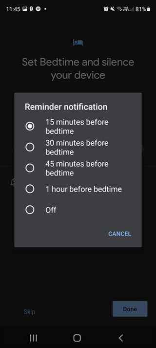 comment utiliser le mode heure du coucher Android google clock set 11 capture d'écran 02