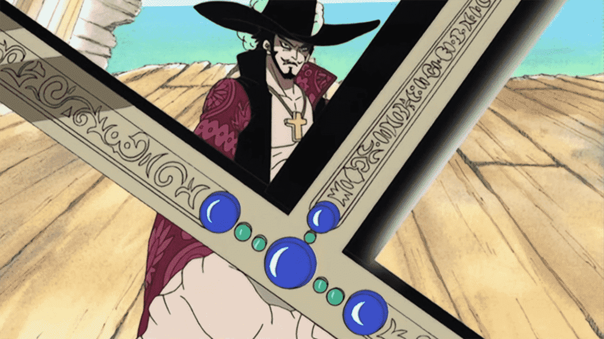 Kozuki Oden de One Piece tenant son katana noir devant la caméra