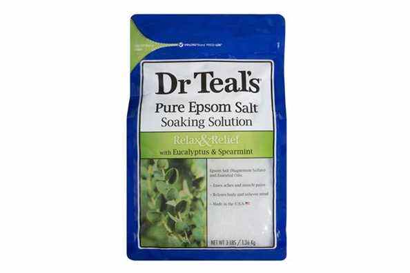 Solution de trempage au sel d'Epsom pur du Dr Teal avec de la menthe verte à l'eucalyptus