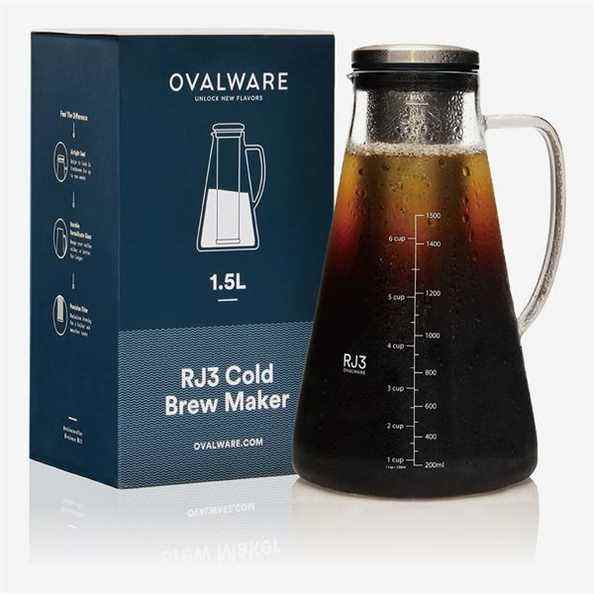 Machine à infusion à froid et infuseur à thé Ovalware RJ3 (1,5 litre)