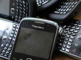 Les téléphones BlackBerry photographiés en 2011.