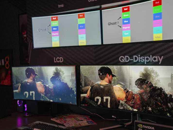 Écran Samsung QD-OLED au CES 2022.