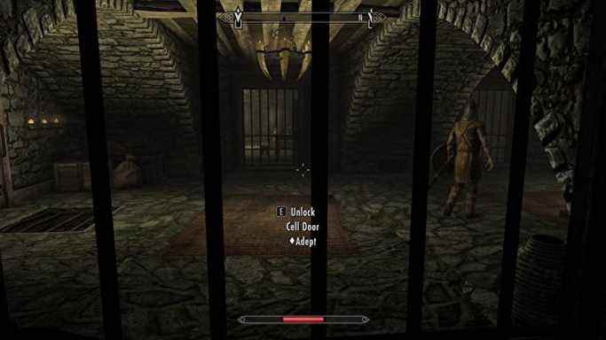 Un donjon sombre dans The Elder Scrolls V: Skyrim