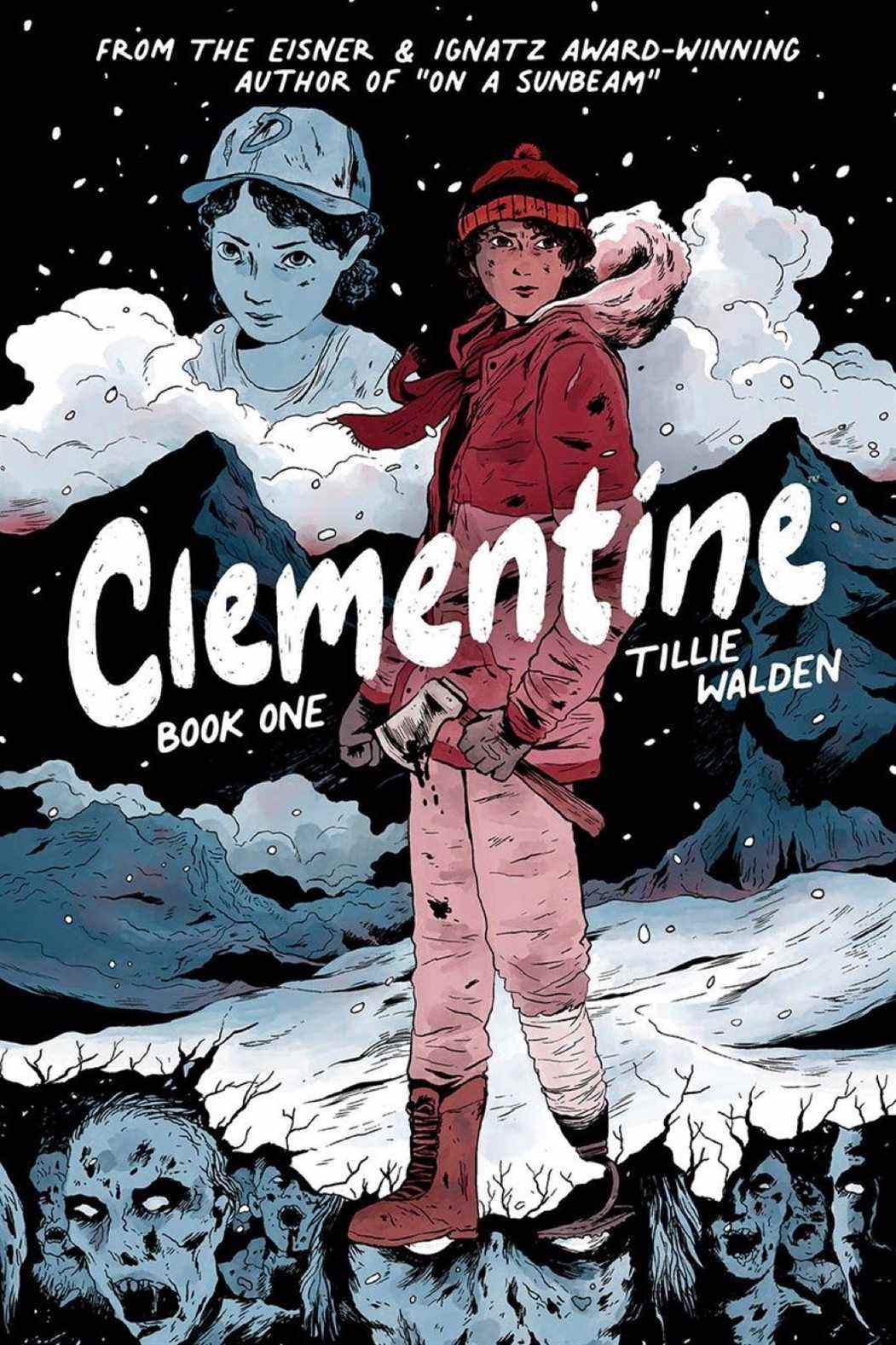 Clémentine, la jeune fille titulaire dans une apocalypse zombie, sur la couverture de The Walking Dead : Clementine (2022).
