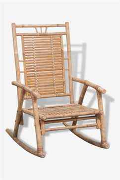 Chaise à bascule en bambou d'intérieur et d'extérieur VidaXL