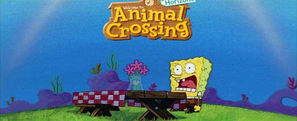 Animal Crossing: New Horizons Player recrée la scène emblématique de SpongeBob SquarePants à l'aide de Gyroid