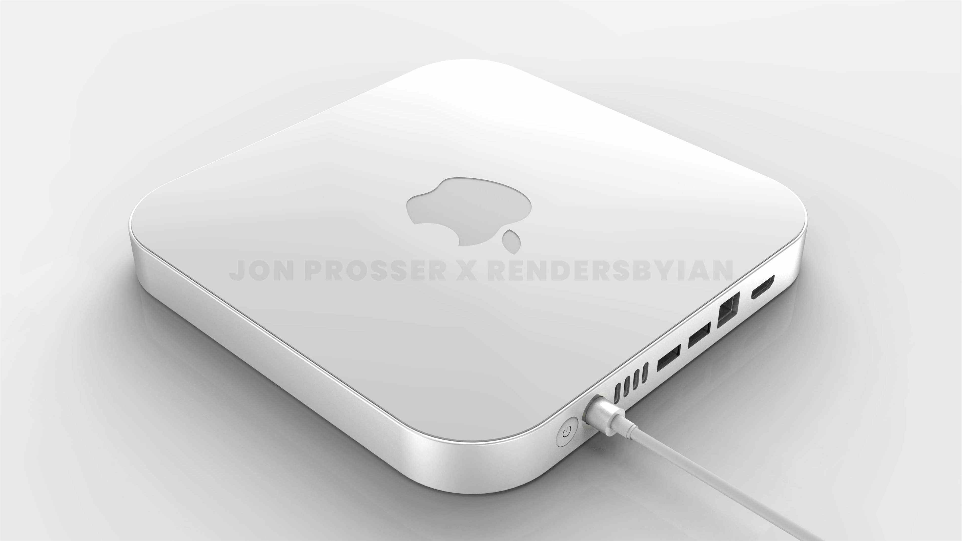 un rendu conceptuel du nouveau design mac mini