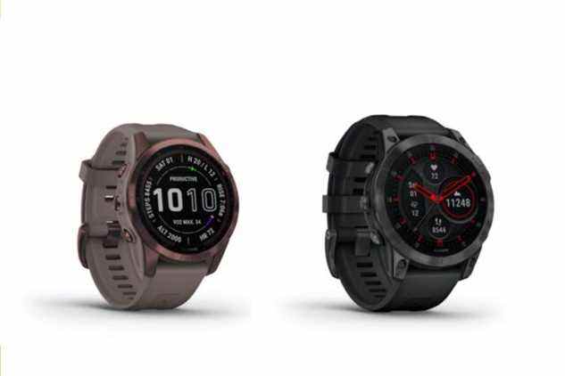 Les nouvelles montres intelligentes Fenix ​​7 (à gauche) et Epix (à droite) de Garmin sont les compagnons de trekking haut de gamme de la société.