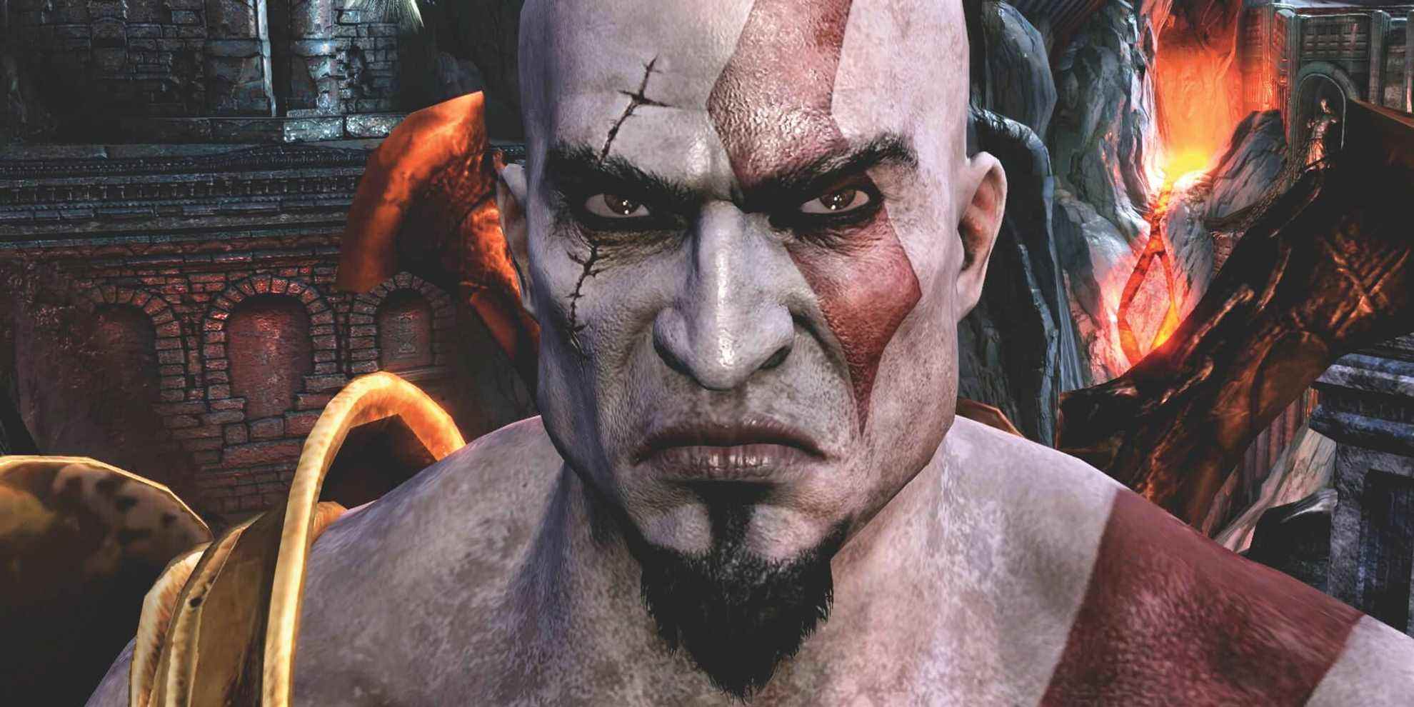 Kratos regarde dans God Of War 3
