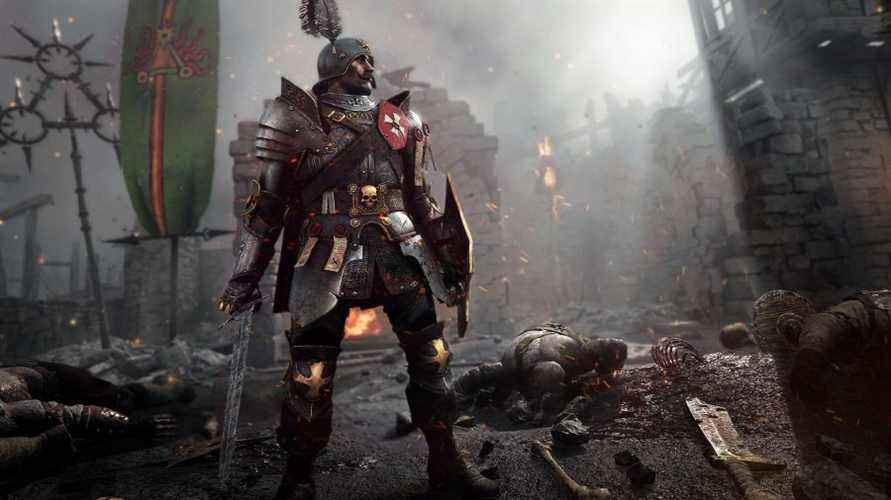 Soldat de Warhammer Vermintide 2 debout fier