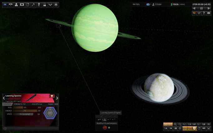Deux grandes planètes dans Distant Worlds 2