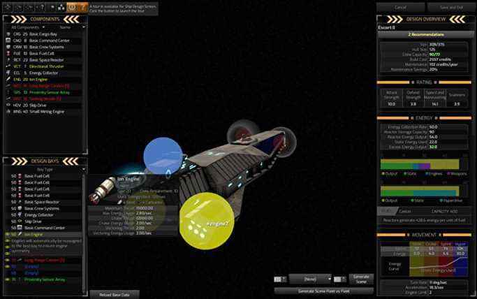 Un gros plan d'un vaisseau dans l'espace dans Distant Worlds 2